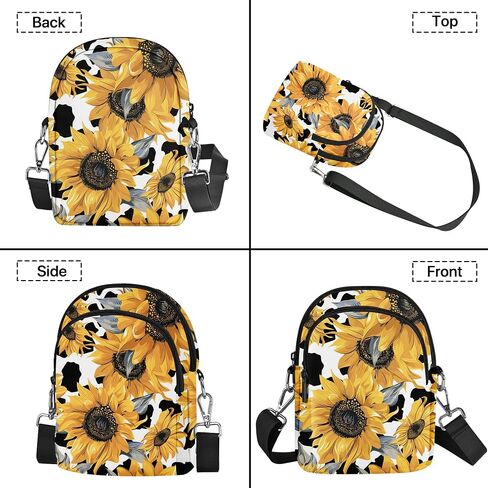 أكياس Yrebyou Small Crossbody للنساء محفظة الهاتف الخليوي غير الرسمي على حقيبة يد الكتف مع فتحات البطاقة in Kuwait