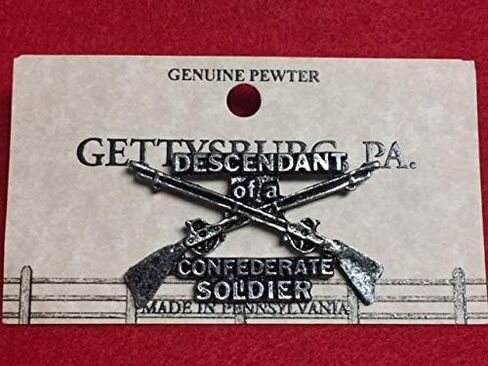 Descendant of A Confederate Soldier Pewter Lapel PIN HAT TAC New in Saudi Arabia
