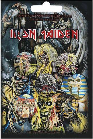 Iron Maiden Early Earls Abums Usisex Multicolored Badge in Kuwait