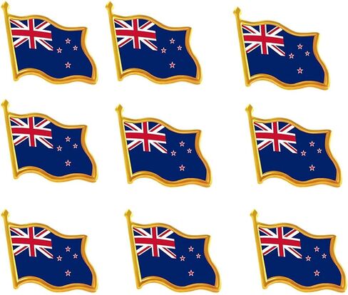 10/20/50/100 Pack Metal new Zealand Flag Lapel Pin Waving New Zealander Kiwi Pins bulk Patriotic Badge Souvenir Gifts in Saudi Arabia