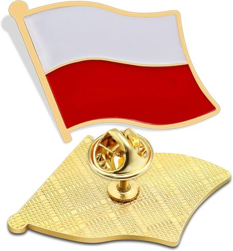 2/12/50/100PCS Poland Flag Flag Fabel Pins Bulk Monangel التذكارية- شارة بروش البولندية المعدنية للرجال قبعات ملابس النساء in Kuwait