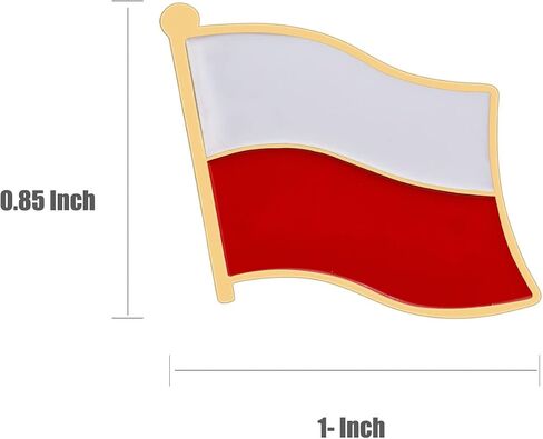 2/12/50/100PCS Poland Flag Flag Fabel Pins Bulk Monangel التذكارية- شارة بروش البولندية المعدنية للرجال قبعات ملابس النساء in Kuwait