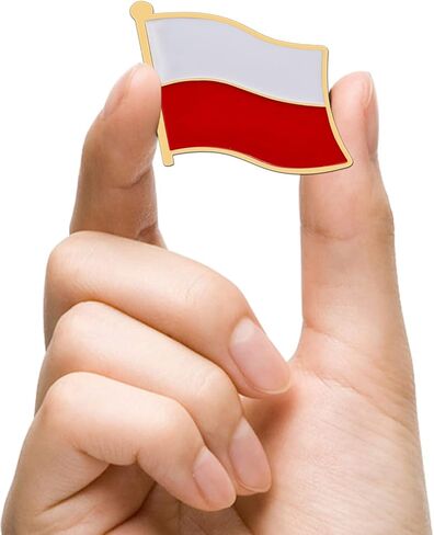 2/12/50/100PCS Poland Flag Flag Fabel Pins Bulk Monangel التذكارية- شارة بروش البولندية المعدنية للرجال قبعات ملابس النساء in Kuwait