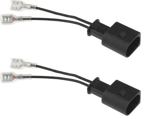 2 Sets Car Speaker Wire Adapter Car Horn Special Plug (-2016) Wiring Harness Pigtail Socket Car Horn Connector Harnesses Cable Black in Saudi Arabia