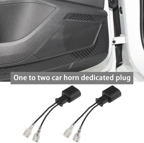 2 Sets Car Speaker Wire Adapter Car Horn Special Plug (-2016) Wiring Harness Pigtail Socket Car Horn Connector Harnesses Cable Black in Saudi Arabia