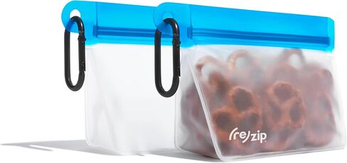 (re)zip On-The-Go Take Me Along Bags with 2 Carabiners, Lightweight, Compact, Airtight Closure, Water-Resistant, Travel-Friendly, Holds Wallet, Keys, Phone & Essentials in Saudi Arabia