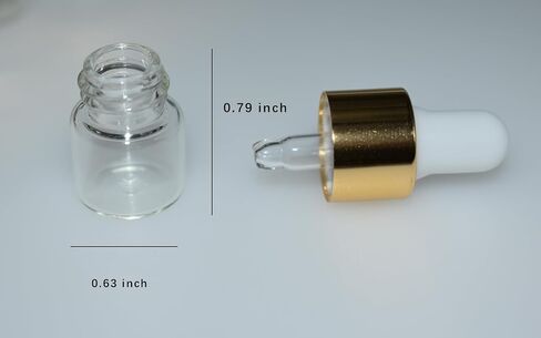 Small Dropper Bottle, 10pcs 1ml Mini Sample Dropper Bottles Mini Makeup Containers for Travel Liquids Tiny Glass in Kuwait