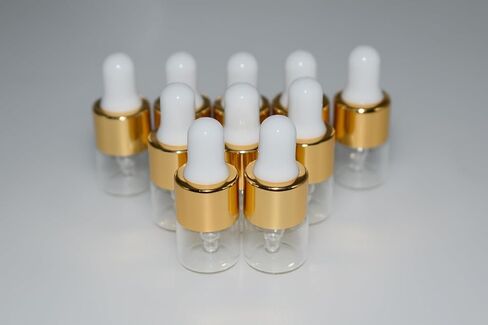 Small Dropper Bottle, 10pcs 1ml Mini Sample Dropper Bottles Mini Makeup Containers for Travel Liquids Tiny Glass in Kuwait