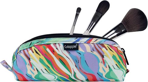Gloppie Travel Makeup Brush Holder-حقيبة مستحضرات تجميلية مضغوطة ، حقيبة مستحضرات مستحضرات محمولة فسيحة لتنظيم فرشك أثناء التنقل ، الألوان المائية in Kuwait
