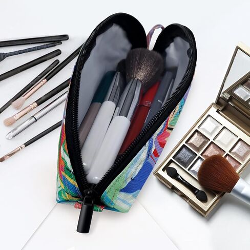Gloppie Travel Makeup Brush Holder-حقيبة مستحضرات تجميلية مضغوطة ، حقيبة مستحضرات مستحضرات محمولة فسيحة لتنظيم فرشك أثناء التنقل ، الألوان المائية in Kuwait