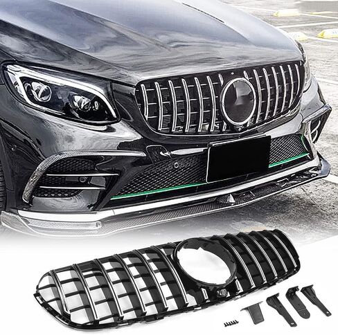 GLC300 الأمامية المتوافقة مع 2016-2019 GLC-Class X253/W253 GLC250 GLC300 GLC350 GLC43 AMG غطاء محرك السيارة الأمامي غطاء مصنع للكتلة (Silver) in Saudi Arabia