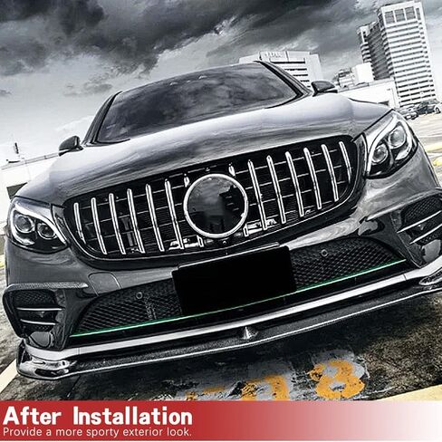 GLC300 الأمامية المتوافقة مع 2016-2019 GLC-Class X253/W253 GLC250 GLC300 GLC350 GLC43 AMG غطاء محرك السيارة الأمامي غطاء مصنع للكتلة (Silver) in Saudi Arabia