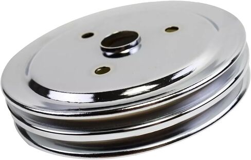Crankshaft Pulley Double-Groove SWP Short Water Pump Compatible with Chevy SBC 262 265 267 283 302 305 307 327 350 400 Black Steel in Kuwait