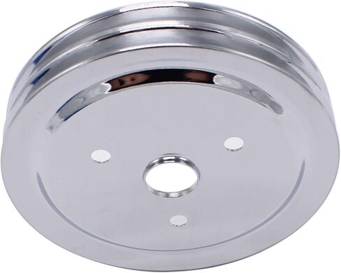 Crankshaft Pulley Double-Groove SWP Short Water Pump Compatible with Chevy SBC 262 265 267 283 302 305 307 327 350 400 Black Steel in Kuwait