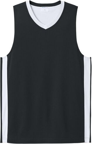 SPORT-TEK Unisex Rival Basketball Rev Jersey | Sleeveless Gym Top for Men & Women, Lightweight Athletic Fit Clothing in Saudi Arabia