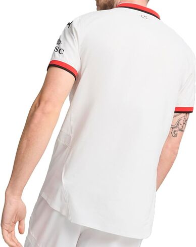 PUMA MENS AC MILAN AWARE COLLARED SHORT SLEEVE JERSEY COOMS CLEATS - WHITE - SIZE L in Saudi Arabia
