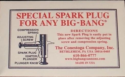 Spark Plug Big Bang Cannons Carbide Cannon Conestoga Co., Inc. 100 Shot in Saudi Arabia