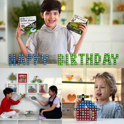 TOSY Magnet Cube 2x2 - 64 Magnets, 8 Building Blocks, 2 in 1 Toy: 2x2x2 Puzzle Cube and Customizable Infinity Cube, Glowing, UV Flashlight Accessory, Fidget/STEAM Toy, Easter Birthday Gift, 4-Pack in Saudi Arabia