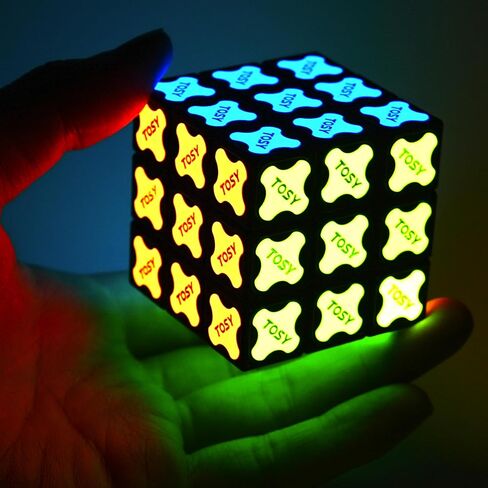 TOSY Magnet Cube 2x2 - 64 Magnets, 8 Building Blocks, 2 in 1 Toy: 2x2x2 Puzzle Cube and Customizable Infinity Cube, Glowing, UV Flashlight Accessory, Fidget/STEAM Toy, Easter Birthday Gift, 4-Pack in Saudi Arabia