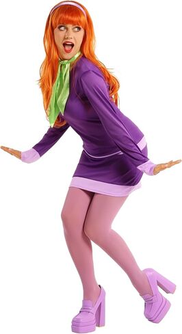 Morph Purple Women's Mystery Solving Detective Costume With Wig 70s Cartoon Character Costumes For Women Detective With Wig in Saudi Arabia