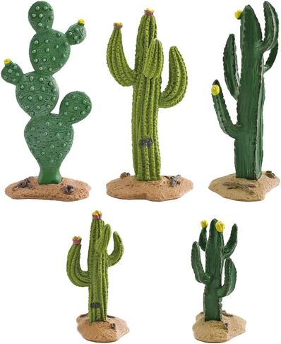 Cactus Plants Ornaments - 5 Pcs Cute Decorations Faux Grass Plant, for Room Bathroom Farmhouse Office Restaurant Ornament Centerpieces in Saudi Arabia