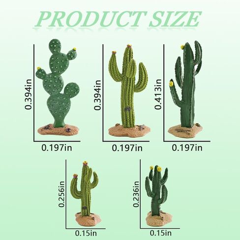 Cactus Plants Ornaments - 5 Pcs Cute Decorations Faux Grass Plant, for Room Bathroom Farmhouse Office Restaurant Ornament Centerpieces in Saudi Arabia