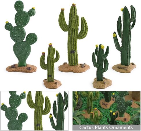 Cactus Plants Ornaments - 5 Pcs Cute Decorations Faux Grass Plant, for Room Bathroom Farmhouse Office Restaurant Ornament Centerpieces in Saudi Arabia