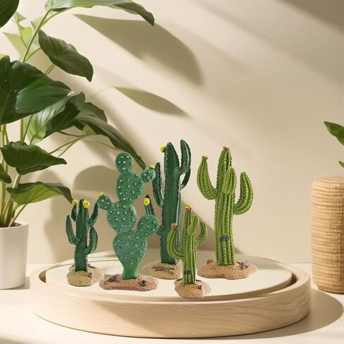 Cactus Plants Ornaments - 5 Pcs Cute Decorations Faux Grass Plant, for Room Bathroom Farmhouse Office Restaurant Ornament Centerpieces in Saudi Arabia