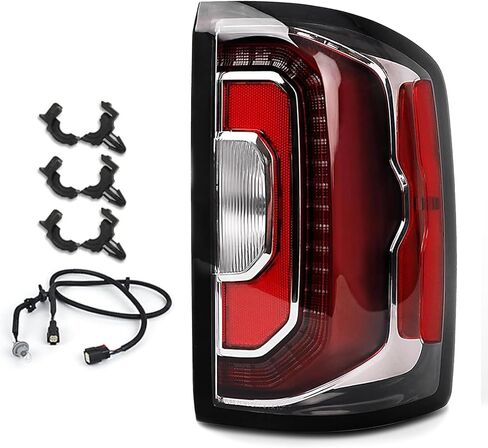 Tail Lights Assembly Compatible with 2016 2017 2018 GMC Sierra 1500-Right Taillamp Taillights with Bulbs for 2018 Sierra 1500 Denali LED Type, Right Passenger Side, OEM: GM2801295 84365931 in Kuwait