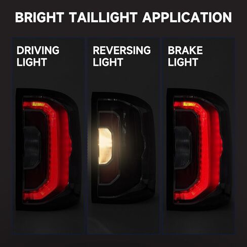 Tail Lights Assembly Compatible with 2016 2017 2018 GMC Sierra 1500-Right Taillamp Taillights with Bulbs for 2018 Sierra 1500 Denali LED Type, Right Passenger Side, OEM: GM2801295 84365931 in Kuwait