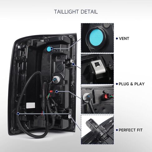 Tail Lights Assembly Compatible with 2016 2017 2018 GMC Sierra 1500-Right Taillamp Taillights with Bulbs for 2018 Sierra 1500 Denali LED Type, Right Passenger Side, OEM: GM2801295 84365931 in Kuwait