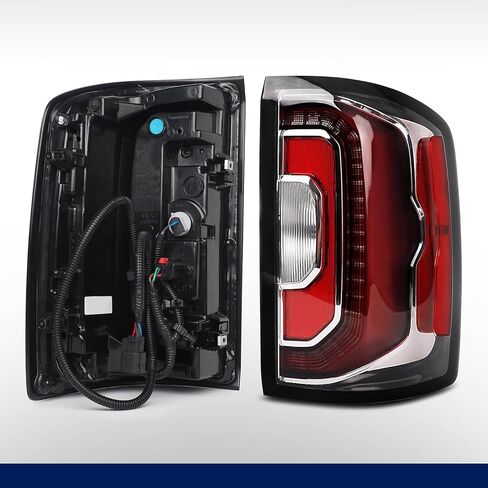 Tail Lights Assembly Compatible with 2016 2017 2018 GMC Sierra 1500-Right Taillamp Taillights with Bulbs for 2018 Sierra 1500 Denali LED Type, Right Passenger Side, OEM: GM2801295 84365931 in Kuwait