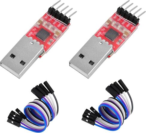 CP2102 USB إلى وحدة TTL - تنزيل محول المحول التسلسلي لـ UART STC 3.3V و 5V Microcontrollers مع كابل Jumper in Kuwait