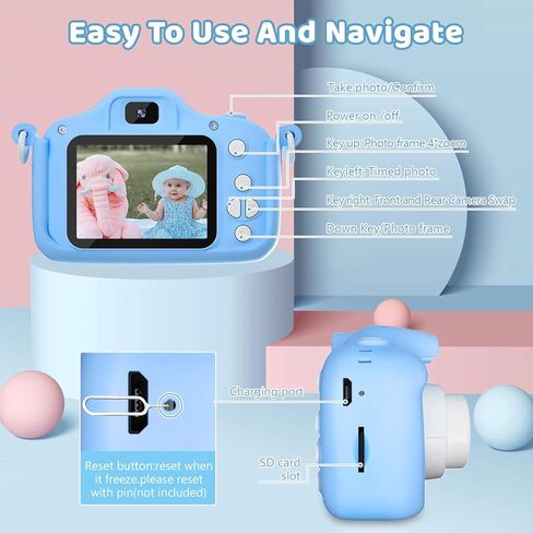 كاميرا رقمية الكاميرا-1080 بكسل 44 ميجابكسل ، كاميرا رقمية 3 بوصة رقمية ، مع بطاقة SD 32 جيجا بايت ، 1 بطاريات in Kuwait