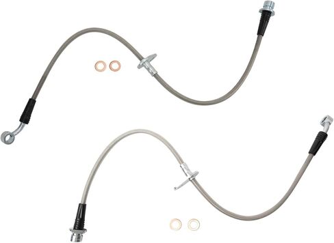 TRQ Front Performance Brake Hose Set Compatible with 2002-2006 Honda CR-V in Saudi Arabia