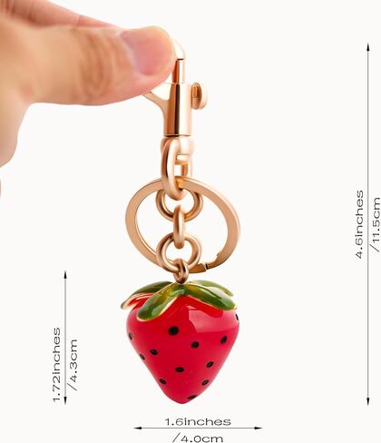Bag Charm for Handbags, Cherry Bags Charm Strawberry Radish Fruit Bag Charms Car Keychain Accessories in Kuwait