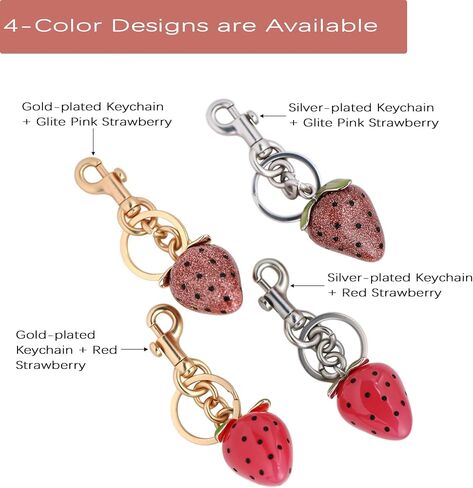 Bag Charm for Handbags, Cherry Bags Charm Strawberry Radish Fruit Bag Charms Car Keychain Accessories in Kuwait
