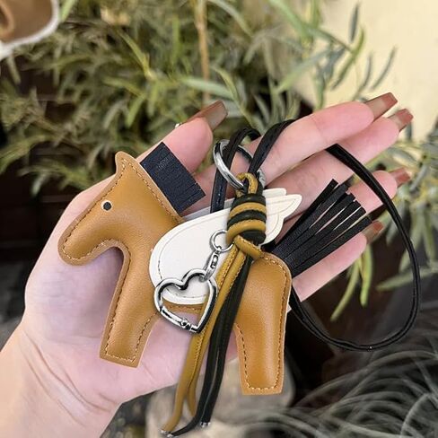 LENCL Horse Bag Charms Vegan Leather Bag Charms Purse Keychain for Handbags Y2k Accessories Cute Keychains for Women in Saudi Arabia