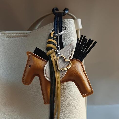 LENCL Horse Bag Charms Vegan Leather Bag Charms Purse Keychain for Handbags Y2k Accessories Cute Keychains for Women in Saudi Arabia