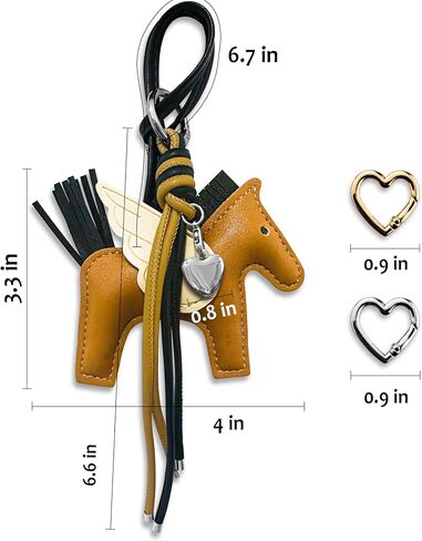 LENCL Horse Bag Charms Vegan Leather Bag Charms Purse Keychain for Handbags Y2k Accessories Cute Keychains for Women in Saudi Arabia