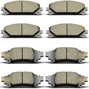 D1324 D1391FRONT منصات الفرامل الخلفية من الخزان الخلفية المنضدة للفترة 2010-2015 لكزس RX350/RX450H ، لعام 2014-2019 تويوتا هايلاندر ، لعام 2011-2020 تويوتا سيينا جميع الطرز (8 أجهزة كمبيوتر) in Kuwait