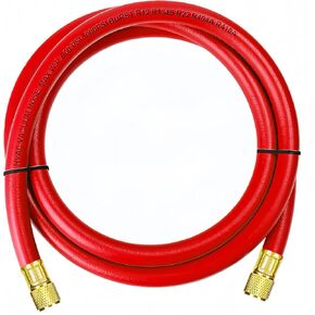 2025 Upgraded 3/8" HVAC Vacuum Hose,Refrigerant Charging Hose,Standard 3/8"×3/8" Flare Fittings,6 Feet,Low Resistance and High Flow Rate,Faster HVAC Evacuation and Recovery,20 Microns Vacuum,Red in Kuwait