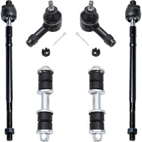 Detroit Axle - FWD Front Tie Rods Bars Sway Sway for 2002-2007 Mitsubishi Lancer 4 Inner & Outer Tie Rod End Links 2 Stabilizer Sway Bar Links 2003 2004 2005 2006 Replacement - 6pc set in Kuwait