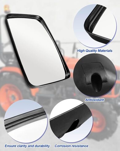 Tractor Mirror Fit for Kubota Models B3000HSDCC B3030HSDC B3150HDCC L4240HSTC L4240HSTC-3 L4330HST L5030HST Replace 3F260-53342 3F26053342, 2PCS in Saudi Arabia