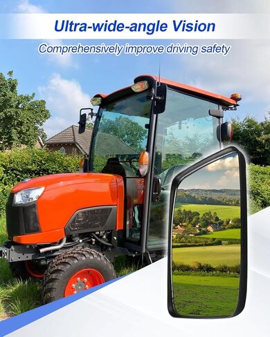 Tractor Mirror Fit for Kubota Models B3000HSDCC B3030HSDC B3150HDCC L4240HSTC L4240HSTC-3 L4330HST L5030HST Replace 3F260-53342 3F26053342, 2PCS in Saudi Arabia