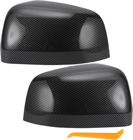 X AutoHaux 1 مجموعة مرايا باب خلفية Care Cover Cover Capt Pretgance Black for Jeep Grand Cherokee 2011-2019 ، لدودج دورانجو 2011-2019 أغطية حارس المرآة in Kuwait