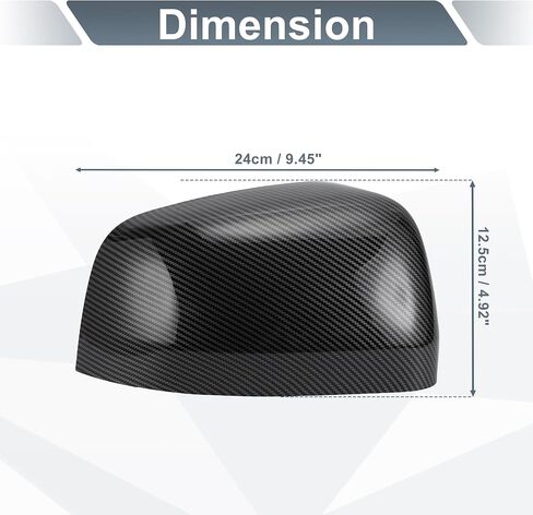 X AutoHaux 1 مجموعة مرايا باب خلفية Care Cover Cover Capt Pretgance Black for Jeep Grand Cherokee 2011-2019 ، لدودج دورانجو 2011-2019 أغطية حارس المرآة in Kuwait