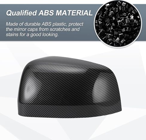 X AutoHaux 1 مجموعة مرايا باب خلفية Care Cover Cover Capt Pretgance Black for Jeep Grand Cherokee 2011-2019 ، لدودج دورانجو 2011-2019 أغطية حارس المرآة in Kuwait