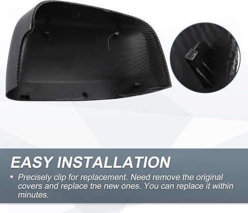 X AutoHaux 1 مجموعة مرايا باب خلفية Care Cover Cover Capt Pretgance Black for Jeep Grand Cherokee 2011-2019 ، لدودج دورانجو 2011-2019 أغطية حارس المرآة in Kuwait