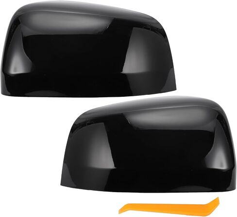 X AutoHaux 1 مجموعة مرايا باب خلفية Care Cover Cover Capt Pretgance Black for Jeep Grand Cherokee 2011-2019 ، لدودج دورانجو 2011-2019 أغطية حارس المرآة in Kuwait
